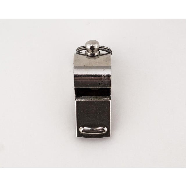 German Metal Whistle with Wooden Pea Leather Cord and Metal Chain, 1940s, Set of 3 For Sale - Image 11 of 18