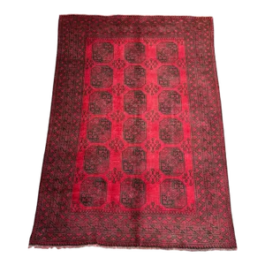 Vintage Turkomen Elephent Foot Design Tribal Rug