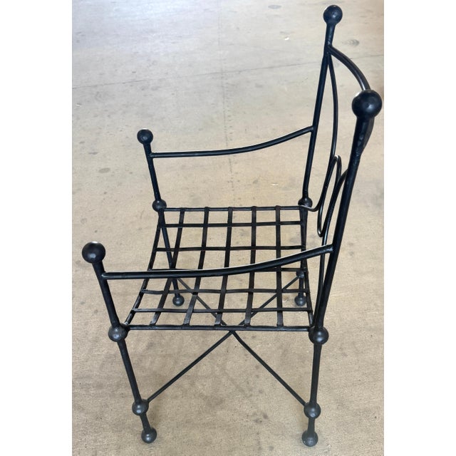 Set of Six Italian Wrought Iron Armchairs, Attributed to Mario Papperzini, 1960s For Sale - Image 18 of 18