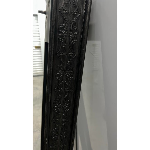 Beige Vintage Upholstered Bench/Sofa With Heave Metal Frame For Sale - Image 8 of 12