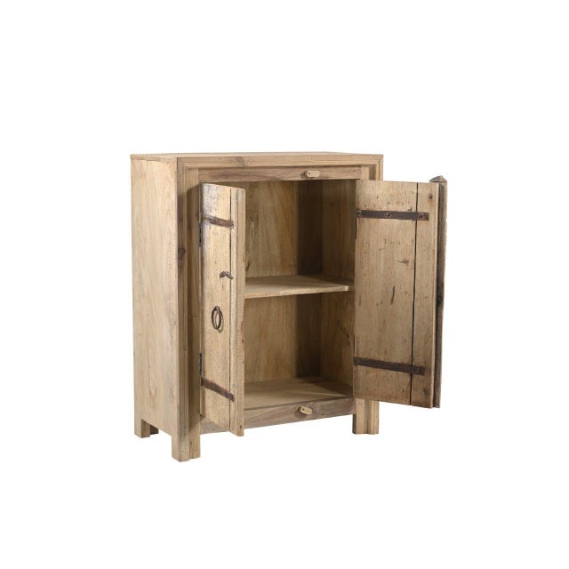 Farmhouse Cabinet/Buffet Constructed From Antique Indian Carved Door Panels and Reclaimed Wood For Sale - Image 3 of 4