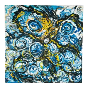 "Bluer Than Blue" Acrylic on Canvas by Esther Ritz