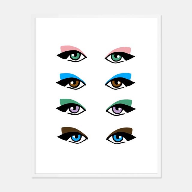Angela Chrusciaki Blehm Eyes by Angela Blehm in White Framed Paper, Medium Art Print For Sale - Image 4 of 4