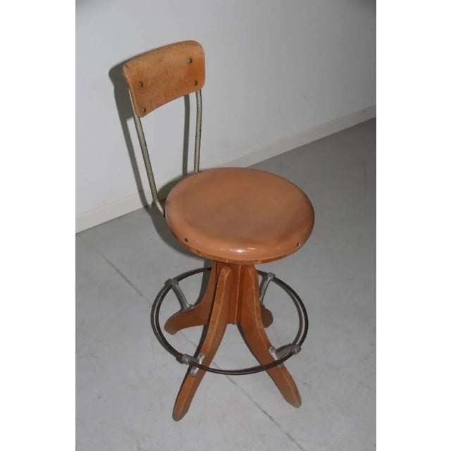 1950s Minimalist Rotating Stool, 1950s For Sale - Image 5 of 8