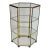 Late 20th Century Glass and Brass Three Tier Display Stand For Sale