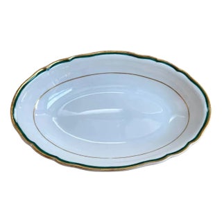 Golden Border Gilding Serving Oval Dish from Meissen, 1980s For Sale