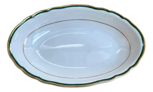 Golden Border Gilding Serving Oval Dish from Meissen, 1980s