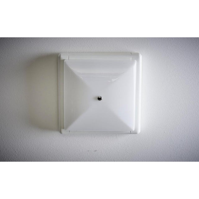 Flush Mount with White Wooden Frame, Italy, 1960s For Sale - Image 3 of 6