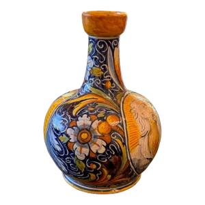 1920s Majolica Ceramic Vase