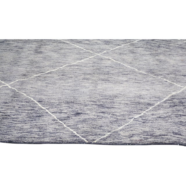 Modern Moroccan Hand Knotted Wool Rug, 5'8"x8'2" For Sale - Image 4 of 6