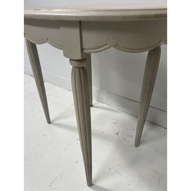 Art Deco Style Side Table in Patinated Beechwood, 1900s For Sale - Image 5 of 14