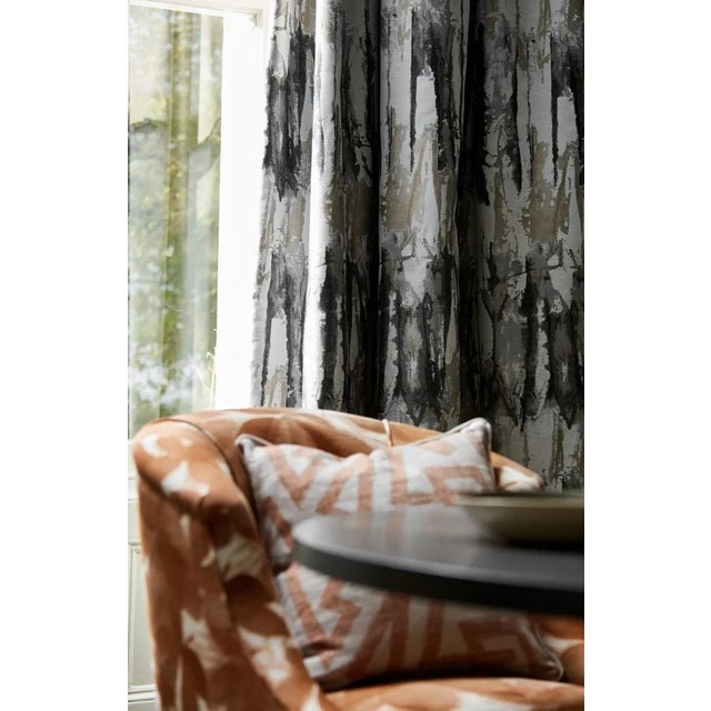 Contemporary Harlequin Eco Takara Fabric in Black Earth/Pumice For Sale - Image 3 of 3