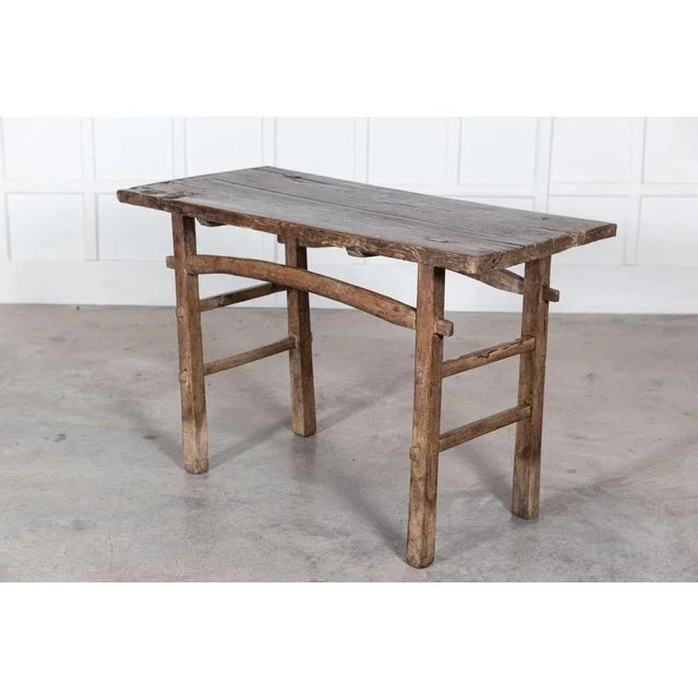 English Elm Vernacular Work Table, 1850s For Sale - Image 11 of 13