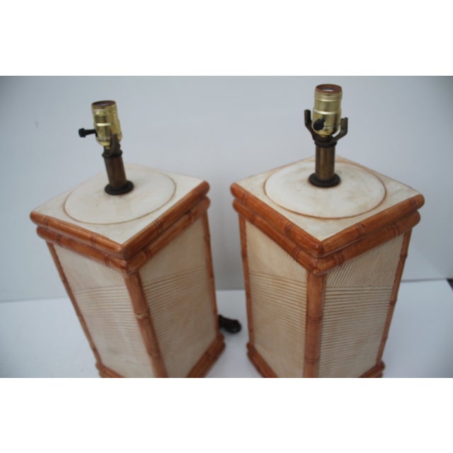 Mid-Century Italian Ceramic Table Lamps - A Pair | Chairish