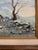 1970s Vintage Signed Painting of Winter Landscape with Cabin, Framed For Sale - Image 5 of 8