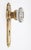 Traditional Vintage Art Deco Glass Dummy Single Door Knob Set For Sale - Image 3 of 4