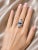 Elegant 14K white gold Art Deco statement ring featuring 0.5 carats of brilliant round diamonds, accented by 8 natural...