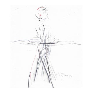 1994 Norbert Voelkel Figure Drawing For Sale