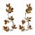 Pair of Vintage Italian Tole Vine Wall Sculptures in Copper & Gold For Sale