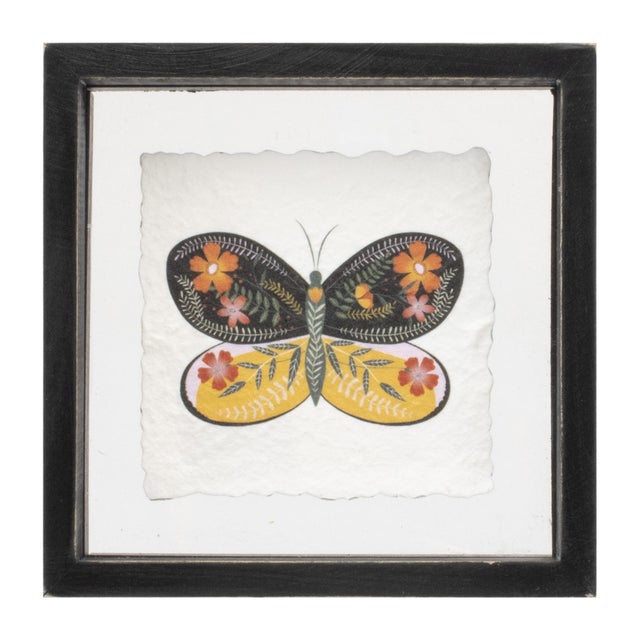 Modern Framed Butterfly Block (Set of 2) For Sale - Image 3 of 5