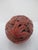 Red Chinese Carved Cinnabar Lacquer Fruit Shaped Butterfly & Flower Trinket Box For Sale - Image 8 of 9
