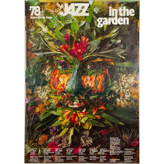 Jazz in the Garden Original Jazz Festival Poster by Günther Kieser, 1978 For Sale