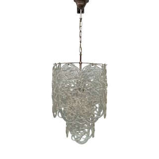 Italian Glass Ragnatela Model Pendant from Mazzega, 1960s For Sale