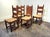 Mid-Century Modern High Back Belgian Oak and Rush Dining Chairs Circa 1960 For Sale - Image 3 of 10