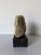 1980’s Vintage Carved Abstract Marble Sculpture on Black Wood Base, Unsigned For Sale - Image 10 of 11