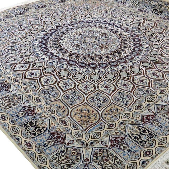 Hand-knotted Nain rug, Habibian, signed | Knot density: 6La 65 Raj (approx. 810.000 knots/m²) | Material: Silk & Wool |...