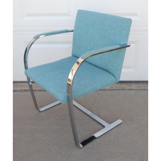 Mid 20th Century Attributed to Ludwig Mies Van Der Rohe Brno Style Chair Flat Arm For Sale - Image 9 of 14