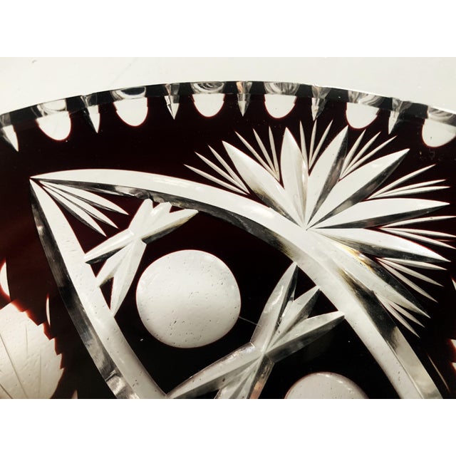 Crystal Plate Handmade in Dark Fillet and Clear, 1970s For Sale - Image 17 of 18