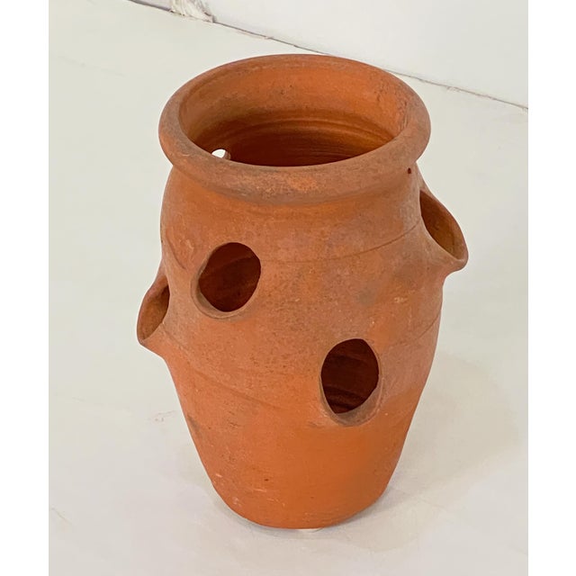 English Small English Garden Planter Pot or Urn of Terracotta for Strawberries For Sale - Image 3 of 7