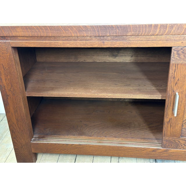 Brutalist Sideboard in Oak, 1990s For Sale - Image 6 of 14