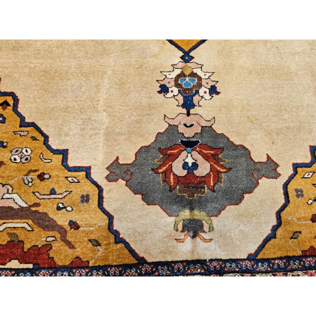 Vintage Indian Agra Carpet, Handwoven Wool Pile, Open Field Design, 8' x 11' For Sale - Image 17 of 18
