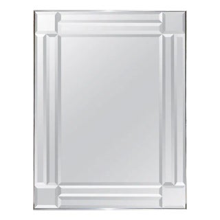 Decorative Rectangle Wall Mirror with Beveled Glass For Sale