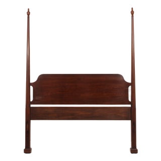 Henkel Harris Queen Size Cherry Poster Bed Headboard For Sale