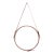 Contemporary Faux Leather Strap Framed Circular Mirror For Sale