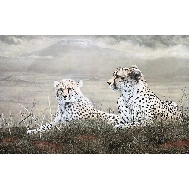 1983 Charles Fracé “A Moment’s Rest, Cheetah” Signed Large Print w/COA 32”X24” Excellent preserved condition. Length 32”...