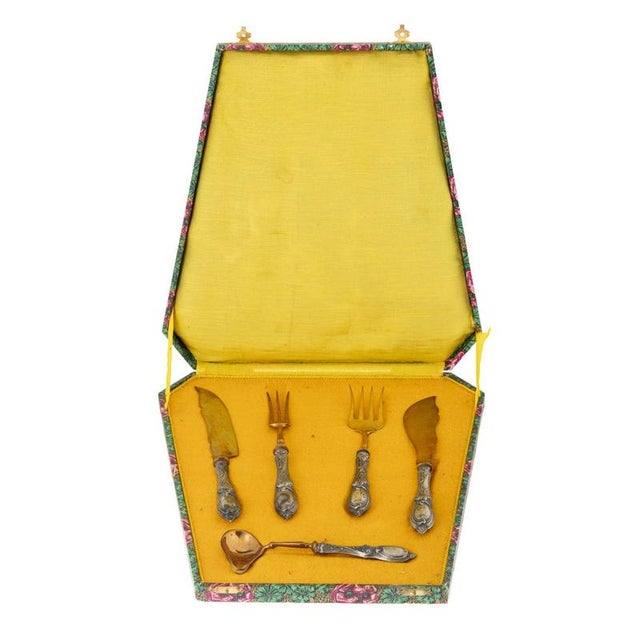Silver Serving Cutlery Set, 19th Century, Set of 5 For Sale - Image 6 of 6