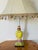 Shabby Chic 1960s Mackenzie Childs Style Handpainted Candlestick Lamp With Shade For Sale - Image 3 of 5