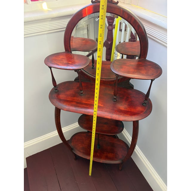 Victorian Late 19th Century Victorian Mahogany Étagère For Sale - Image 3 of 4