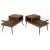 Walnut Side End Tables with Floating Glass Shelves - a Pair For Sale - Image 13 of 13