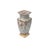 This elegant ceramic vase features a four-sided, baluster-style body that tapers gracefully toward a squared, pedestal...