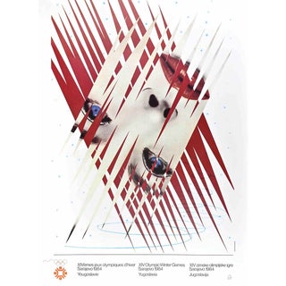 Vintage Ice Point Poster XIV Olympic Winter Games Sarajevo, 1984 For Sale