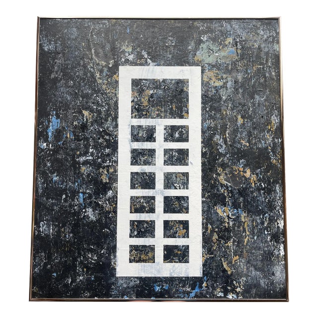 Original Glass Canvas Graffiti Layered Tactile Signed Wall Art Neo Abstract Expressionism For Sale