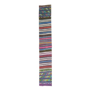 Zabihi Collection Vintage Turkish Kilim Runner - 3' x 10'11" For Sale