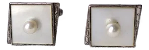 Pearl and Mother of Pearl Cufflinks