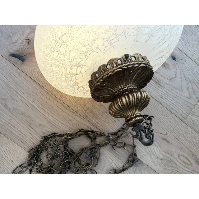 1940s 1940s Large and Rare Hollywood Regency Pendant Light For Sale - Image 5 of 7