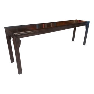 John Widdicomb Mahogany Chinoiserie Console Table For Sale